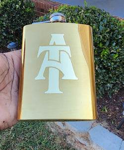 Metallic Gold Aggie Flask