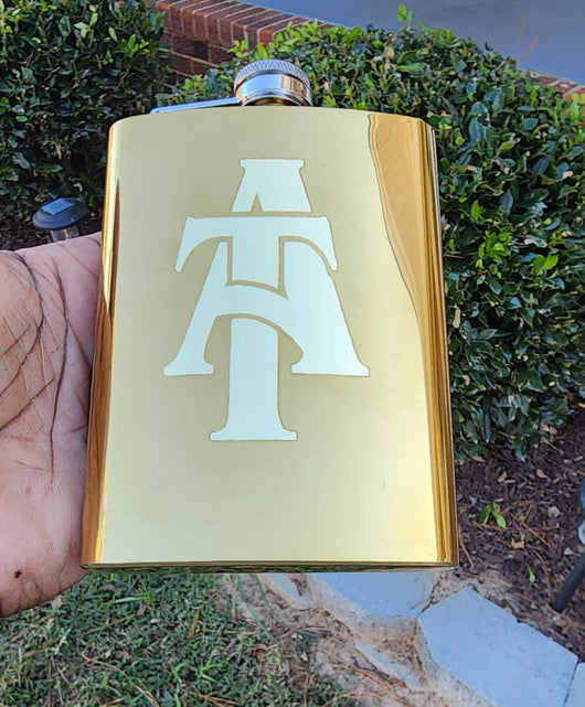 Metallic Gold Aggie Flask