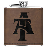 Aggie Faux Leather Flask
