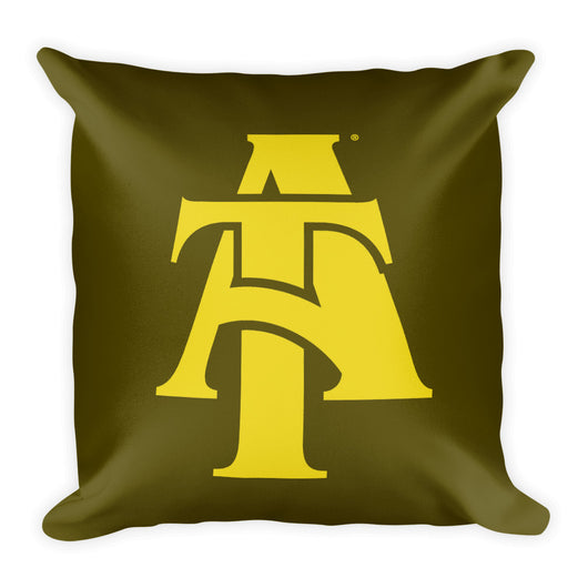 Aggie Logo Pillow-Brown & Gold