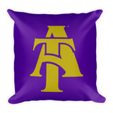 Aggie Logo Pillow-Purple & Gold